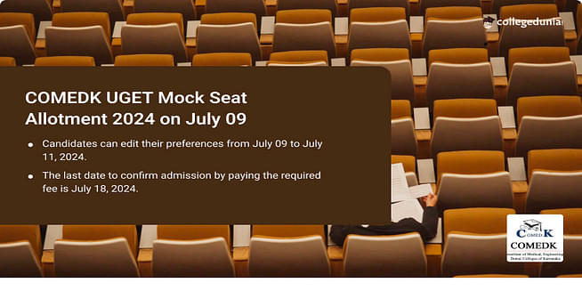 COMEDK UGET Mock Seat Allotment 2024 to be Out on July 09; Check Schedule Here
